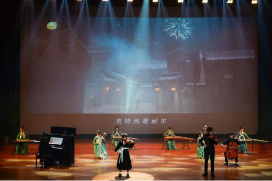 Stage projection visual system for a live performance
