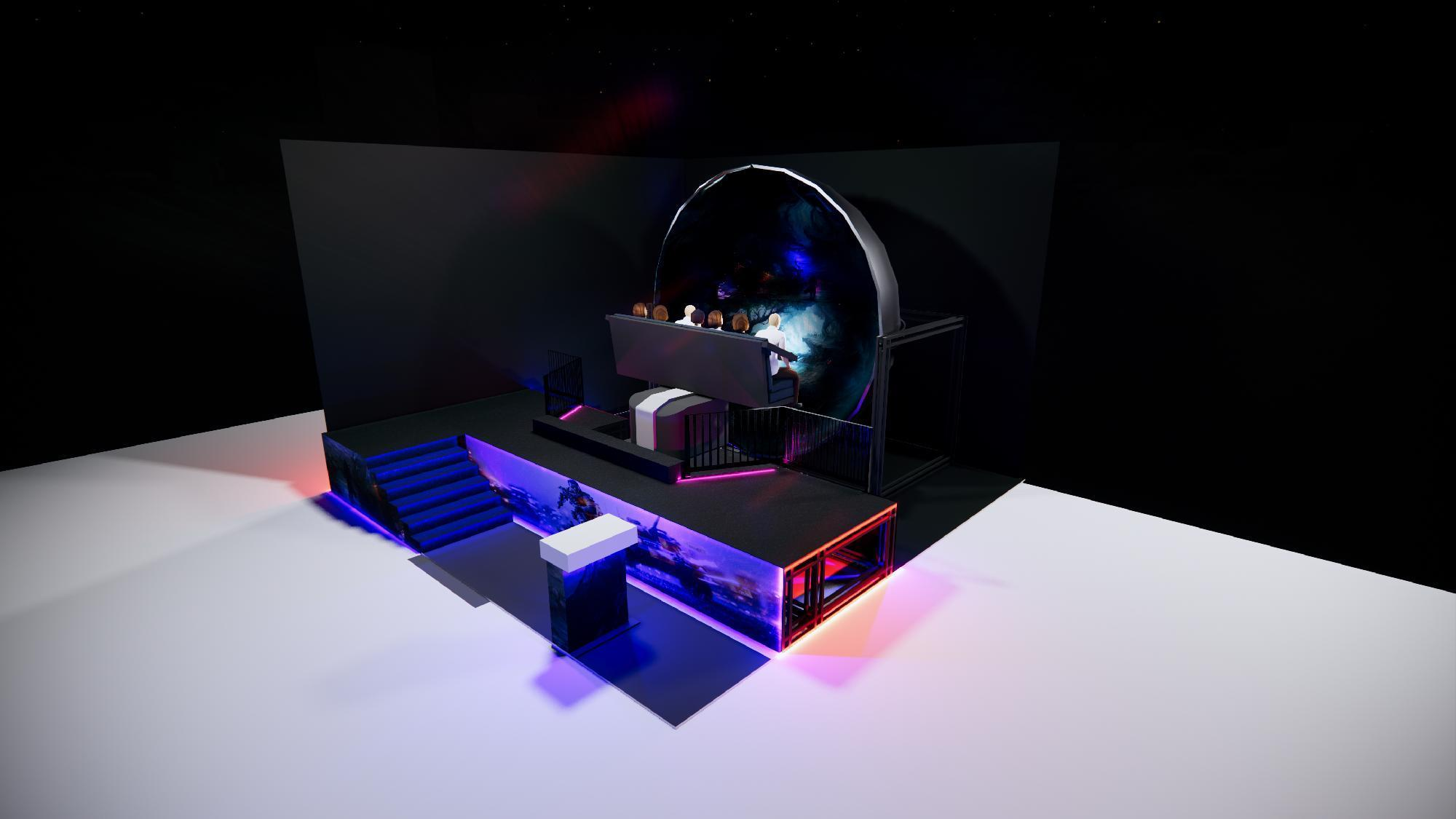 8-Seat Dome Suspended Flying Theater immersive visual environment