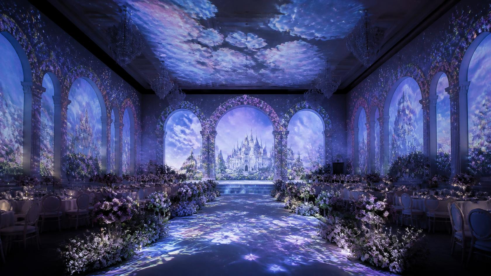 Fully Immersive Light & Shadow Wedding Banquet Hall System Solution product visual gallery visual 1